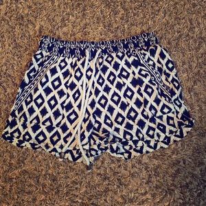 White and black shorts